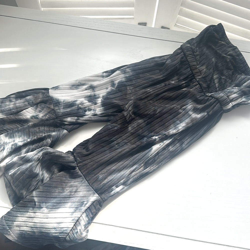 Toddler tie die romper flares